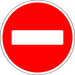 Дорожный знак 3.1 Въезд запрещён "кирпич"