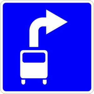 Дорожный знак 5.14.1д Знаки направления движения для общественного транспорта