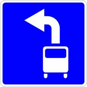 Дорожный знак 5.14.2д Знаки направления движения для общественного транспорта