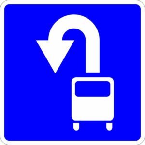 Дорожный знак 5.14.3д Знаки направления движения для общественного транспорта