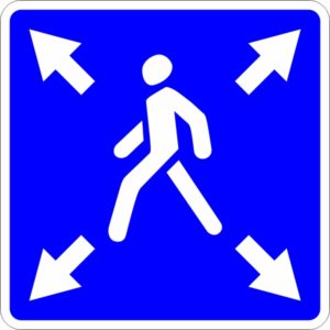 Дорожный знак 5.19.3 Диагональный пешеходный переход