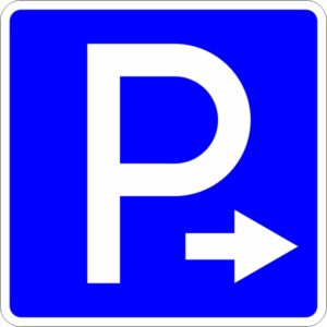 Дорожный знак 6.4.18д Направление размещения парковки