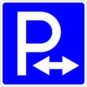 Дорожный знак 6.4.19д Направление размещения парковки