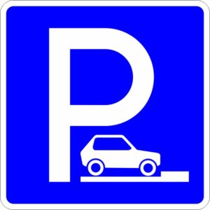 Дорожный знак 6.4.9д Парковка со способом постановки транспортного средства