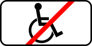 Дорожный знак 8.18 Кроме инвалидов